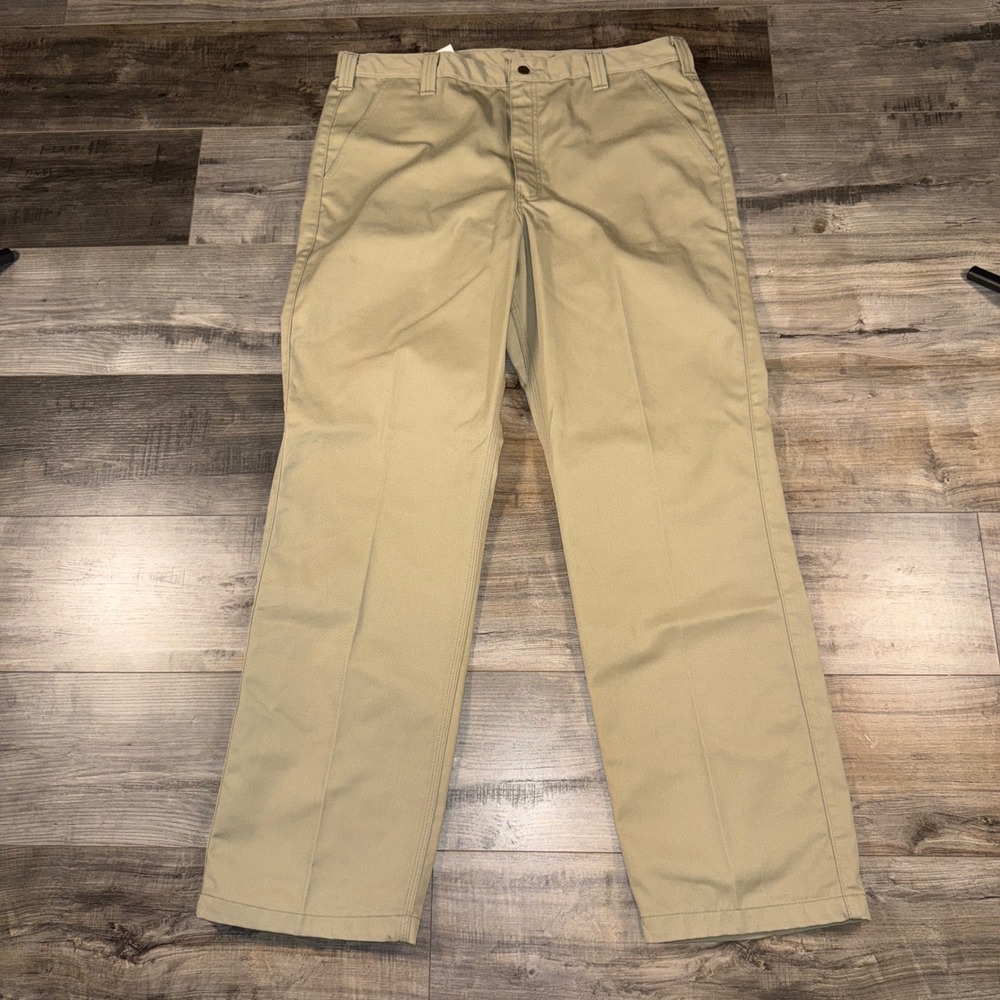 Carhartt B290 Mens Khaki Work Pants 40x34 Relaxed Fit Twill Utility